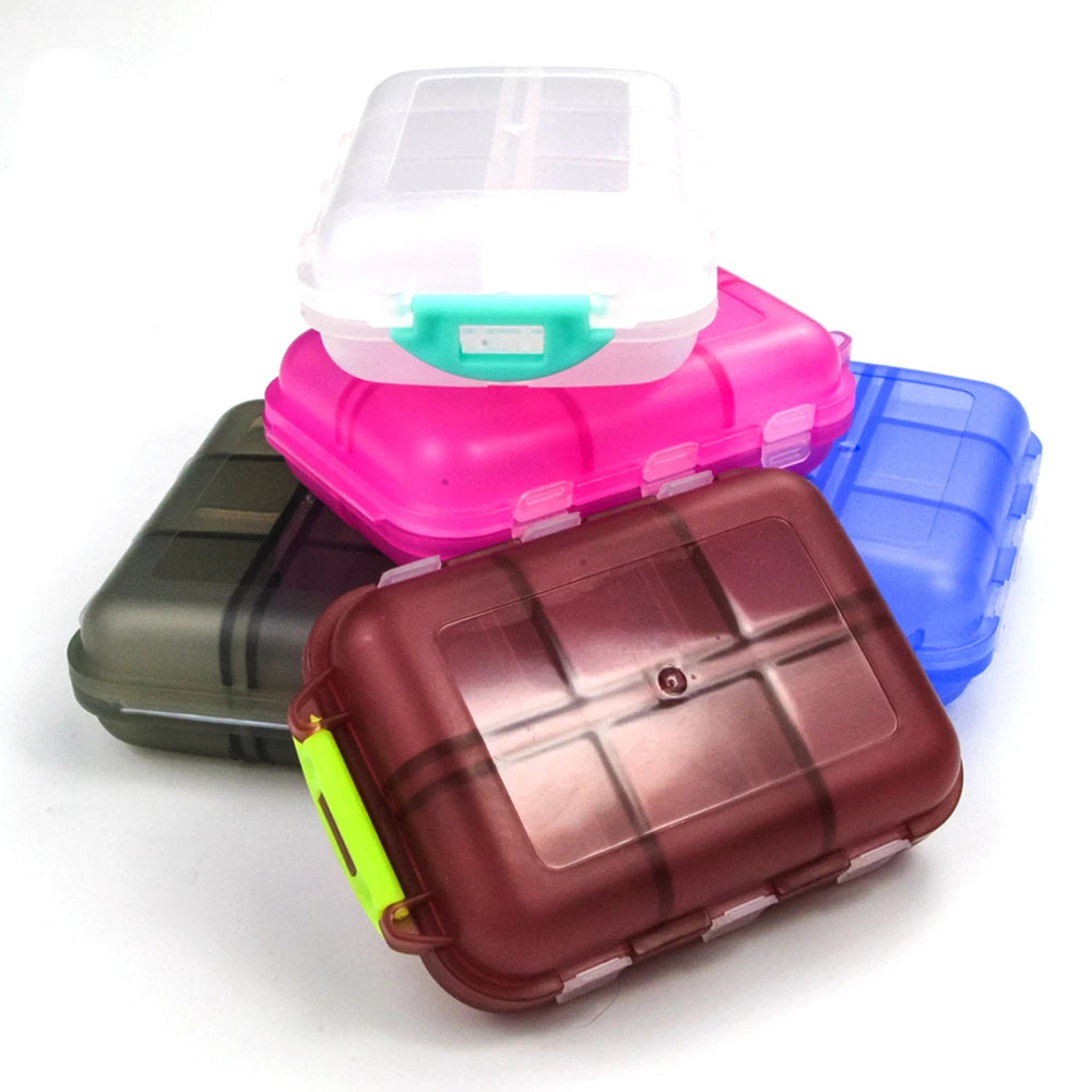 Tcare Portable Pill Case Folding Plastic Empty Drug Organizer Pillbox Travel