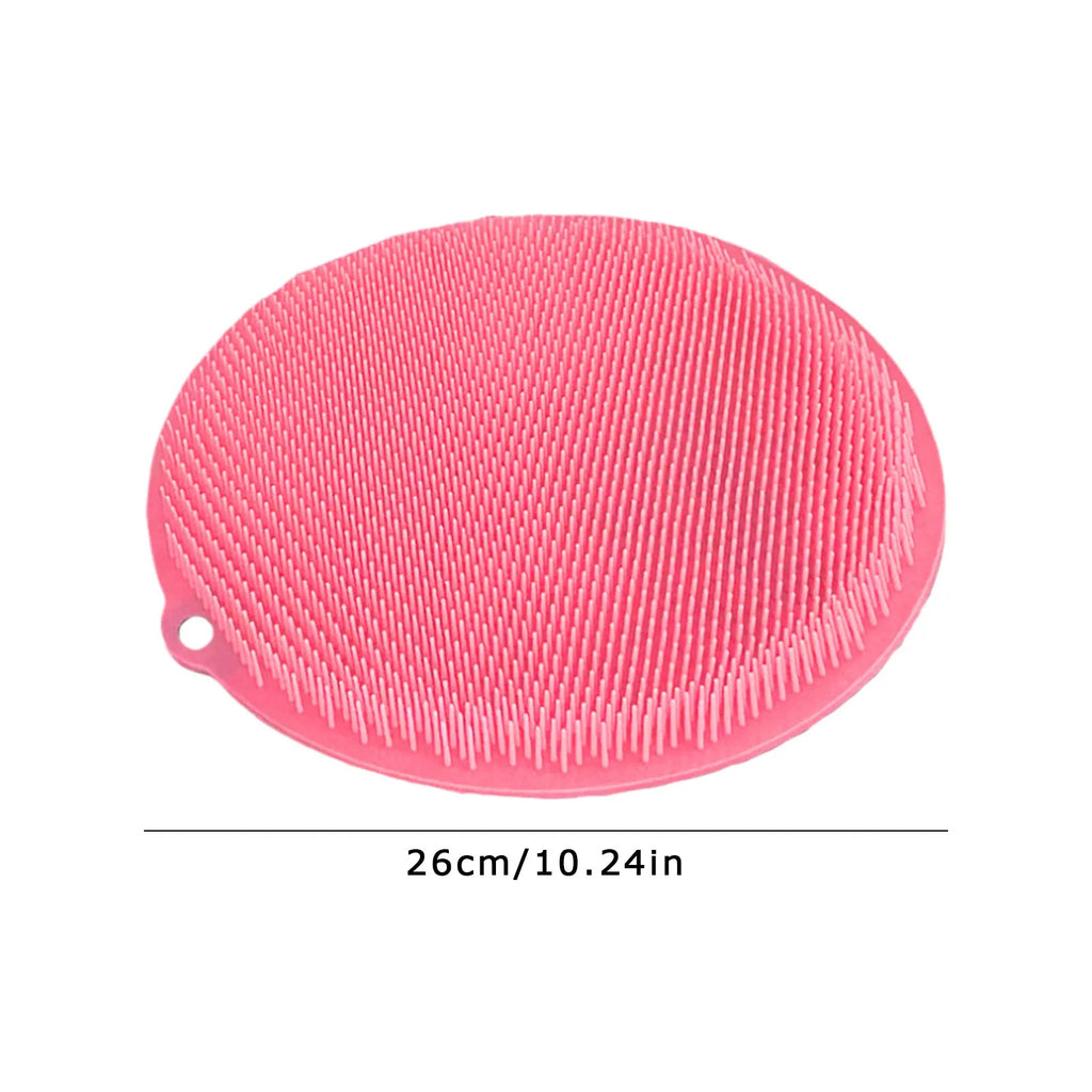 Scrubber Shower Massage Pad Silicone Wall Mounted Back Reusable Cleaning Brush Feet Washer Mat