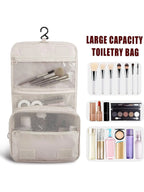 Travel Makeup Bag Waterproof Toiletries Organizer Hook Wash Storage