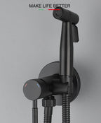 ULA Portable Bidet Sprayer Set Black Stainless Steel Toilet Bathroom Shower Head