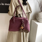 Big Size Women Bags Suede Large Capacity Shoulder Crossbody With Long Strap