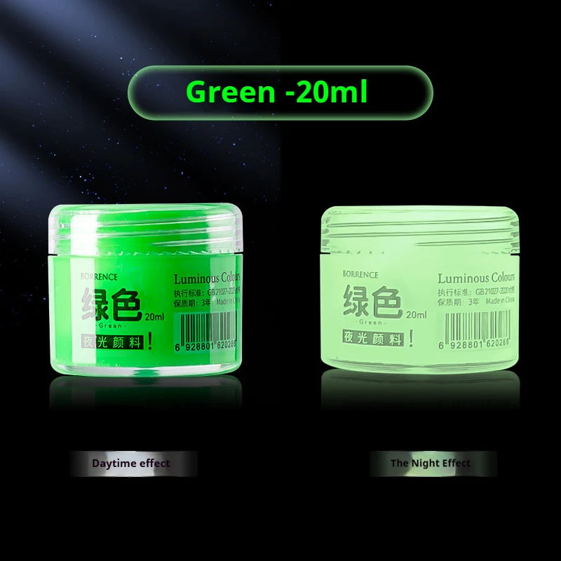 Glow-in-the-dark 20ml Fluorescent Acrylic Pigment