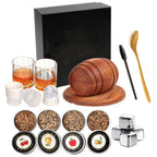 Whiskey Smoker Kit with Wood Chips 4 Flavors Old Fashioned Drink Smoker Infuser Cocktails Bourbon Gifts