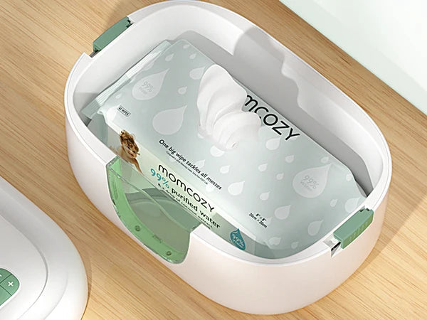 Momcozy Baby Wipe Warmer Large Capacity Fast Even Heating 4 Temperature Settings Night Light
