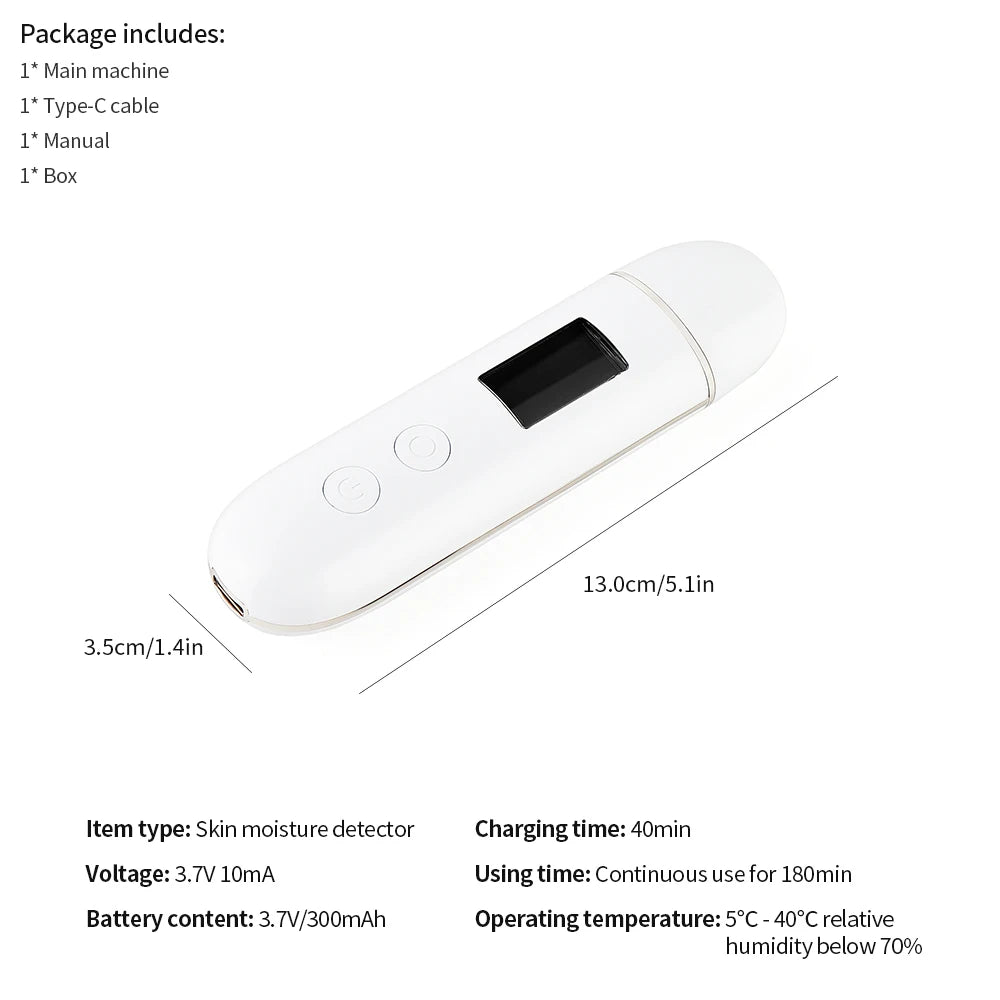 Skin Tester Face Skin Moisture & Oil Content  Analyzer Water Cheek Elastic Skin Age Test