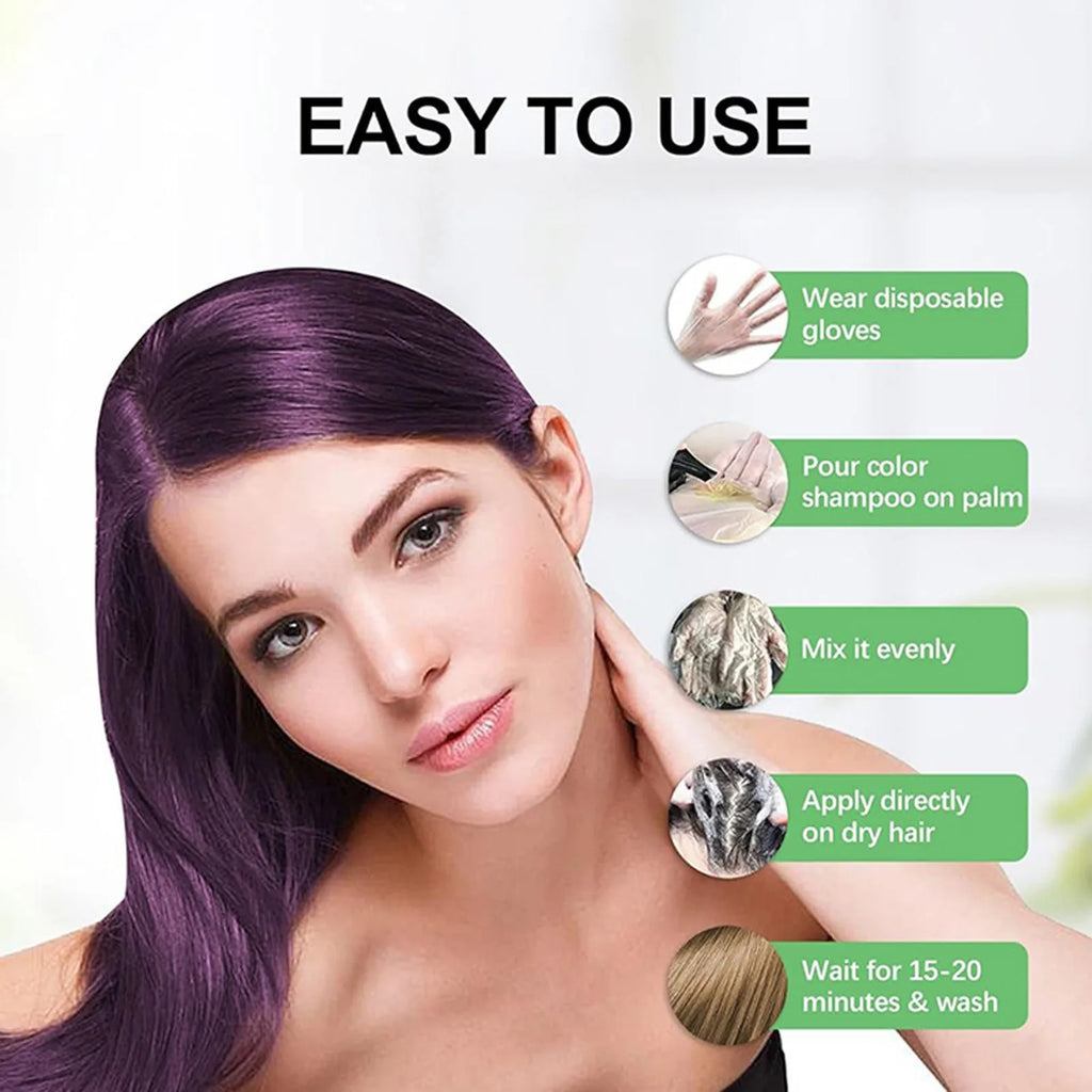 Polar Hair Dye Shampoo for Gray Hair Coverage Instant for Women
