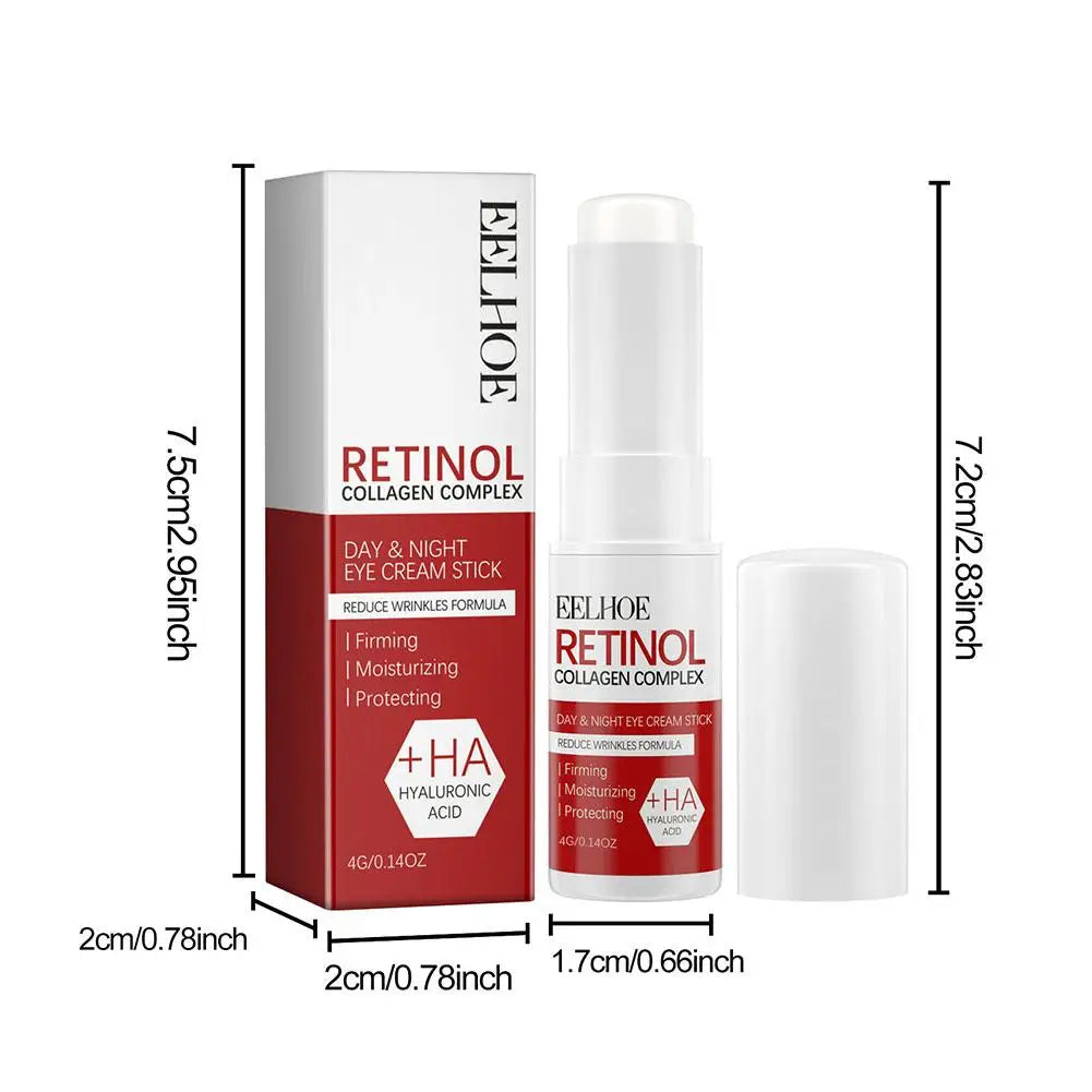 Retinol Eye Cream Stick Anti Aging Fade Dark Circles Under the Eyes Remove Eye Bags Moisturizing Firming Skin Care