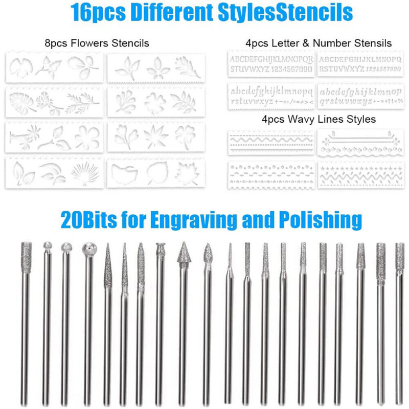 Portable Electric Engraving Pen Etching Craft Tools Machine For Glass Metal Wood