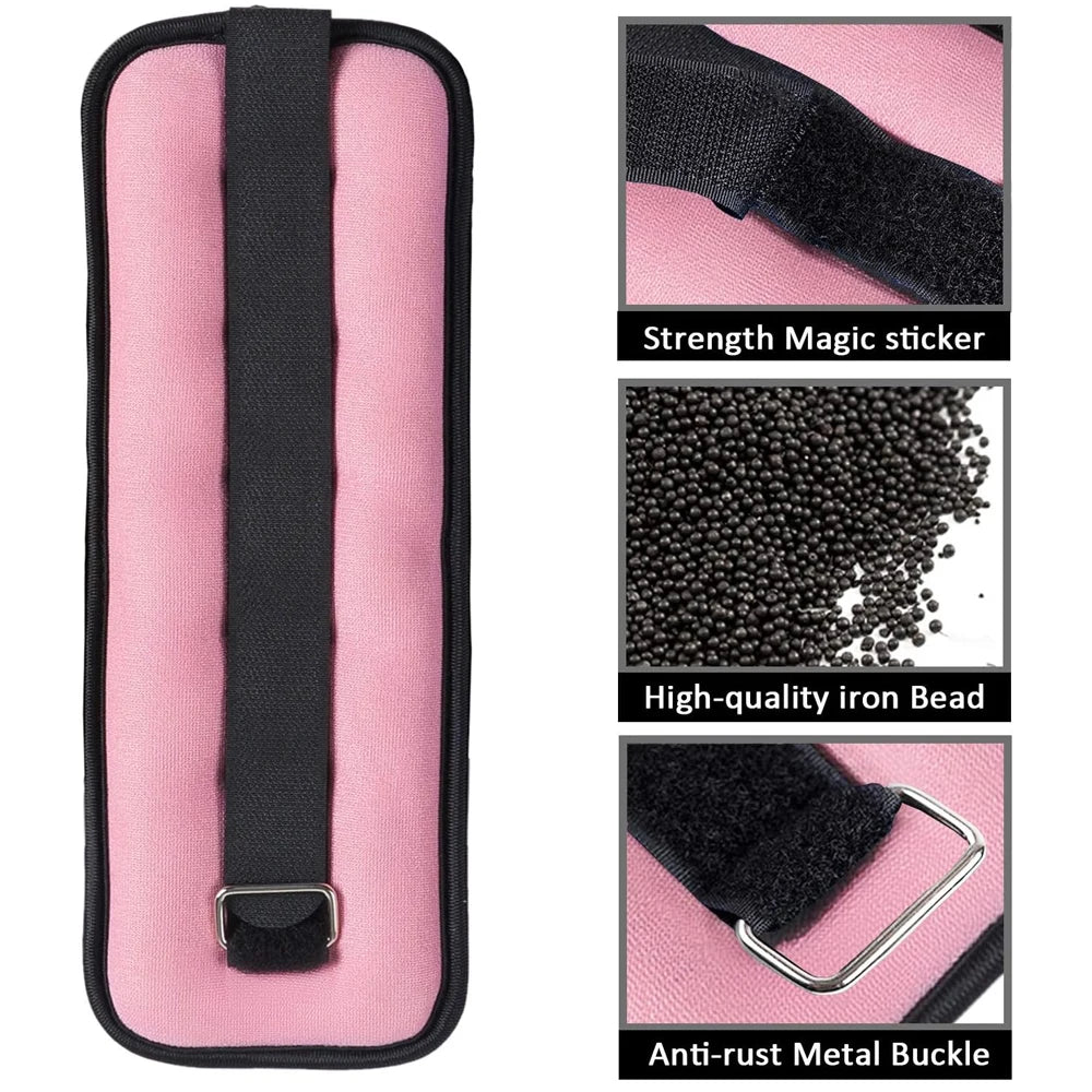 1 Pair Ankle Wrist Weights for Men and Women (0.25kg/0.5kg Each Pack) with Adjustable Strap