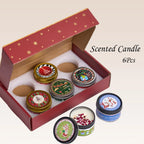 Christmas Scented Candle Set Gift Smokeless Aromatherapy Stonedried Flower Soy Wax