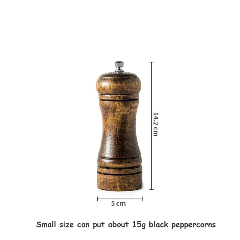 5" 8" 10"  Salt and Pepper Grinder Solid Wood with Strong Adjustable Ceramic Grinder Kitchen Tools