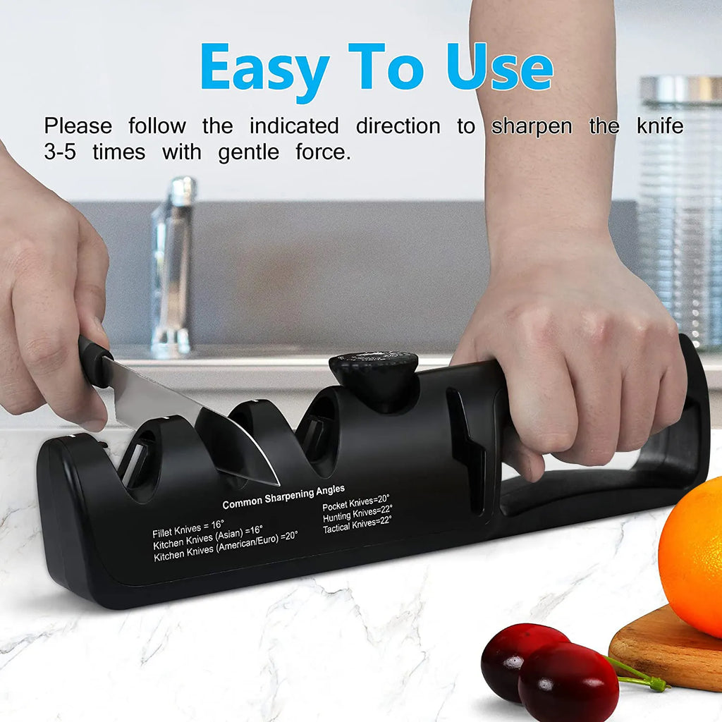 Knife Sharpener 5 in 1 Adjustable Angle Scissors Sharpening