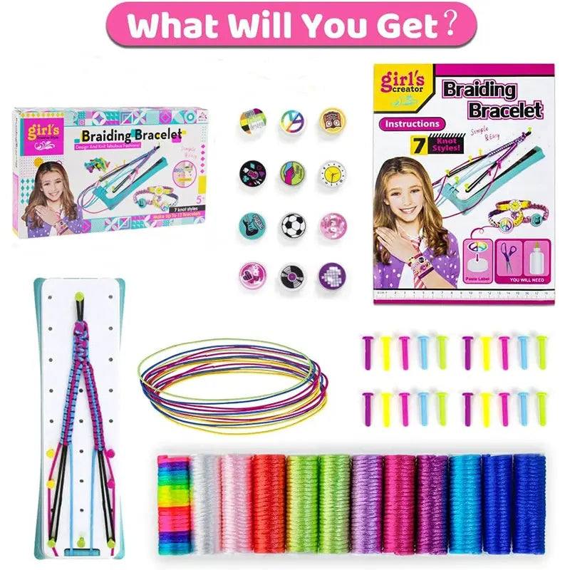 Friendship Bracelet Making Kit for Girls DIY Craft Birthday Christmas Gifts Travel Activities
