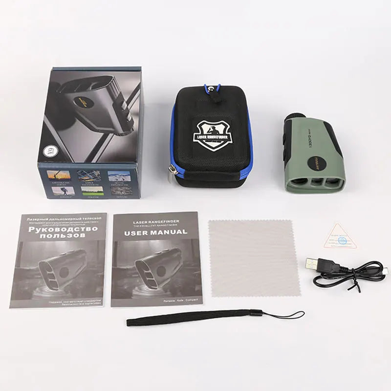 ARTBULL Laser Rangefinder Hunting Outdoor 1300yard 750yard 650m Golf Rangefinder with Flag-Lock Slope Adjusted Distance Meter