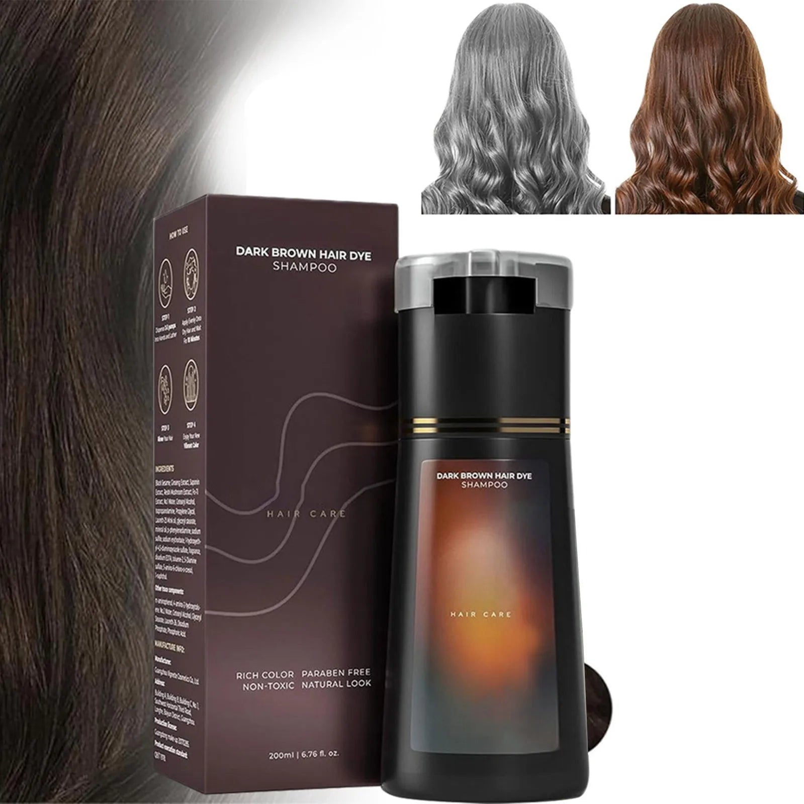 Polar Hair Dye Shampoo for Gray Hair Coverage Instant for Women