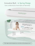 Momcozy Baby Wipe Warmer Large Capacity Fast Even Heating 4 Temperature Settings Night Light