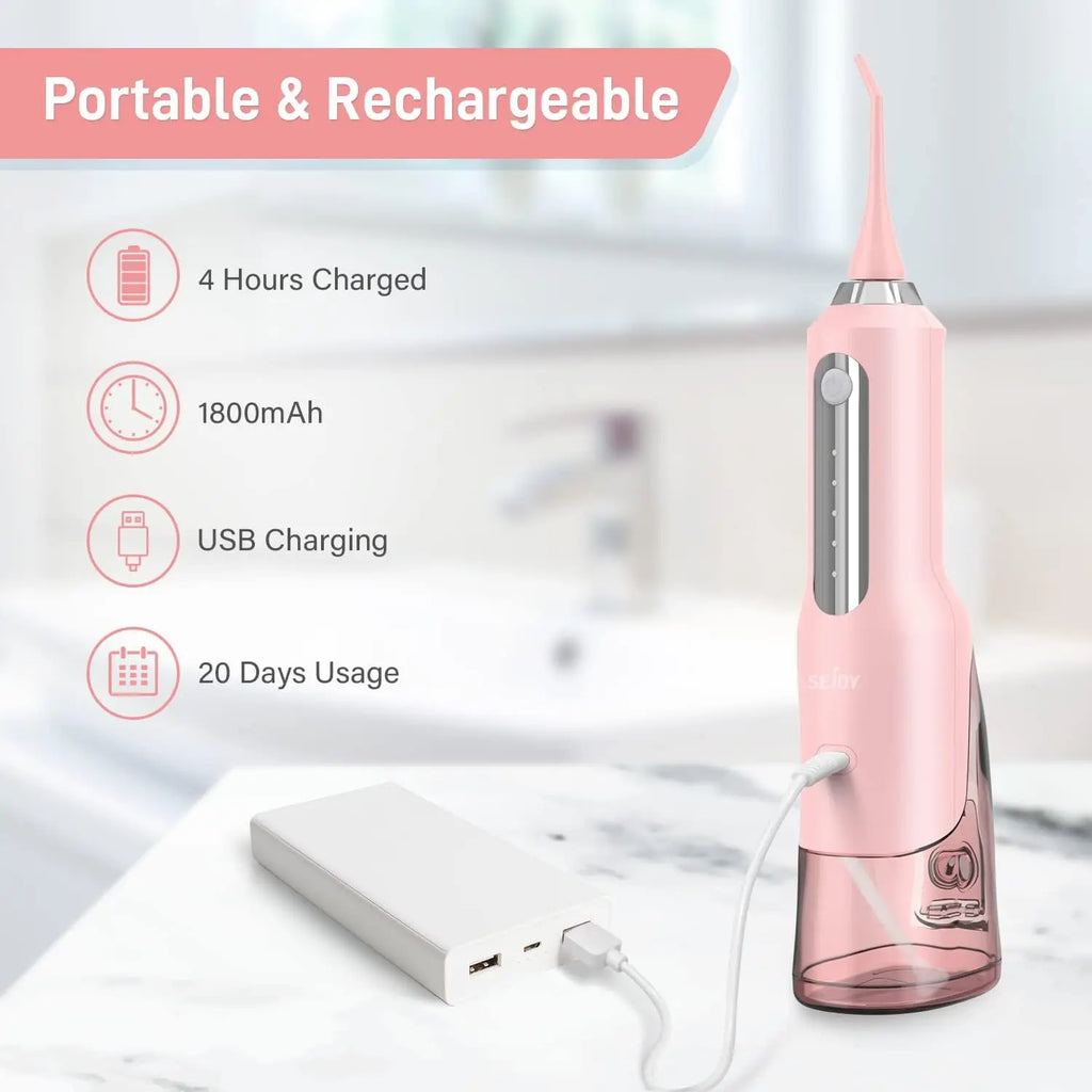 Sejoy Cordless Electric Water Flosser for Teeth Dental Portable Oral Irrigator Rechargeable