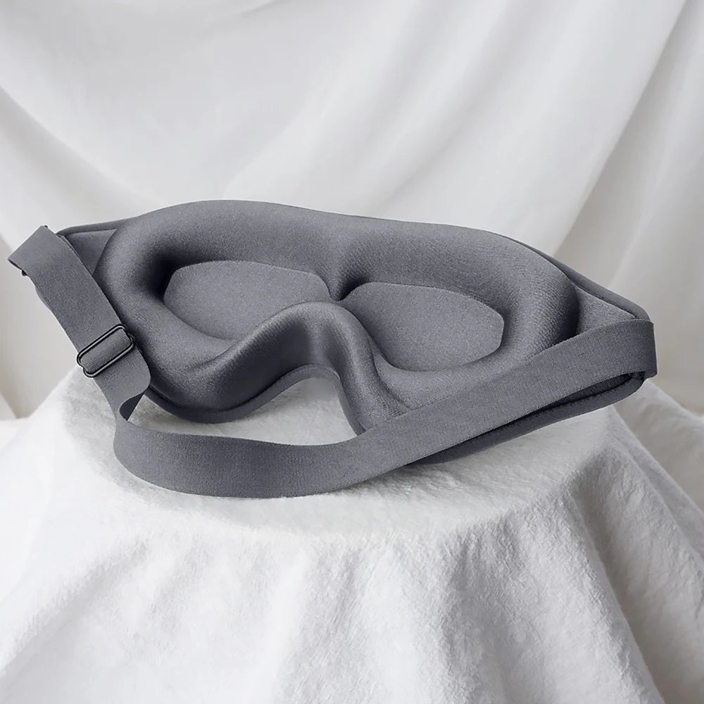 3D Sleep Mask Blindfold Soft Memory Foam 99% Blockout
