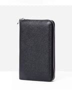 RFID Anti-Theft Cowhide Leather Wallet Brush Head Layer Large Capacity