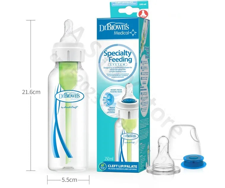 Dr. Brown's Newborn Baby Bottle With Valve Anti-Colic Glass Hare-Lip Babies