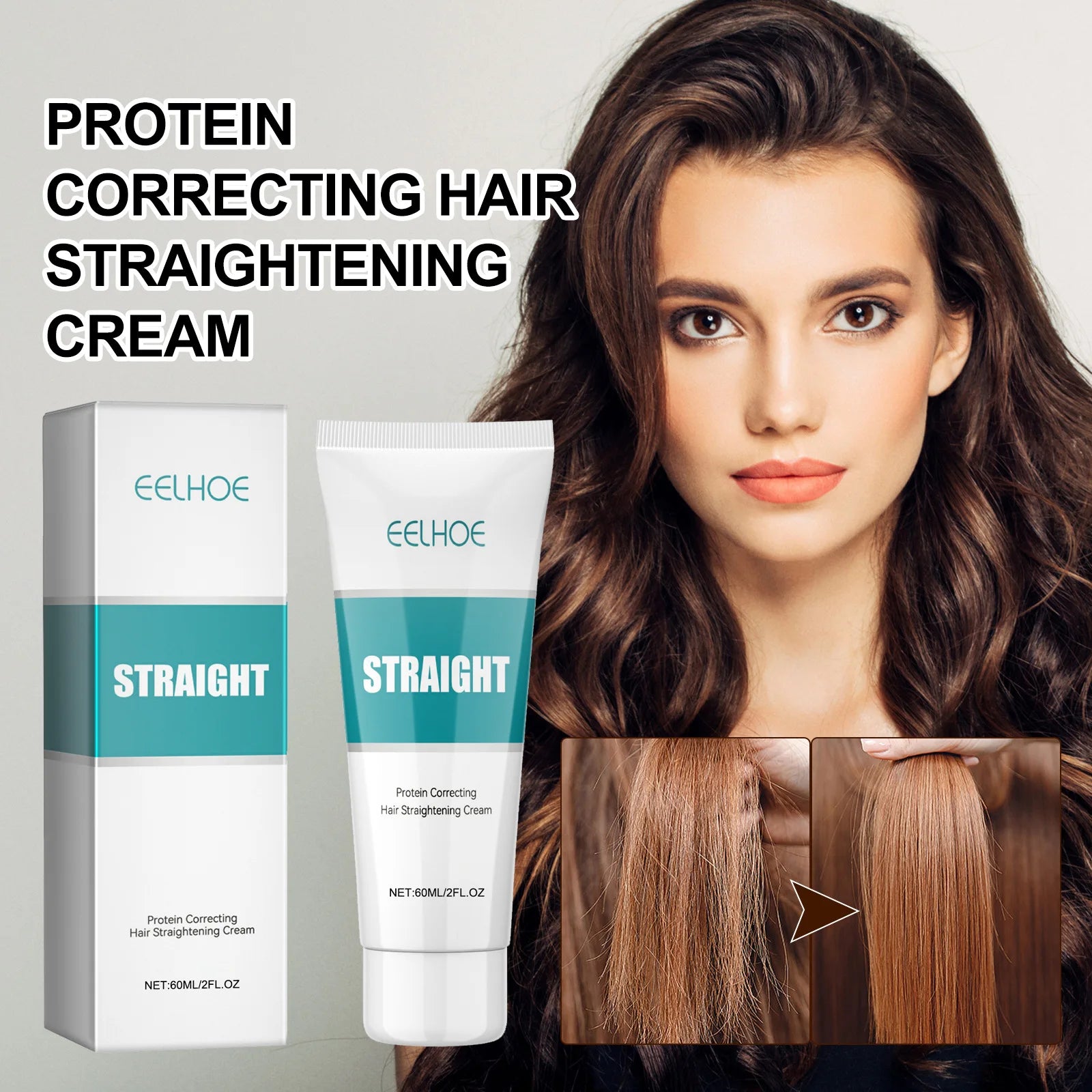 Keratin Hair Straightening Cream Set