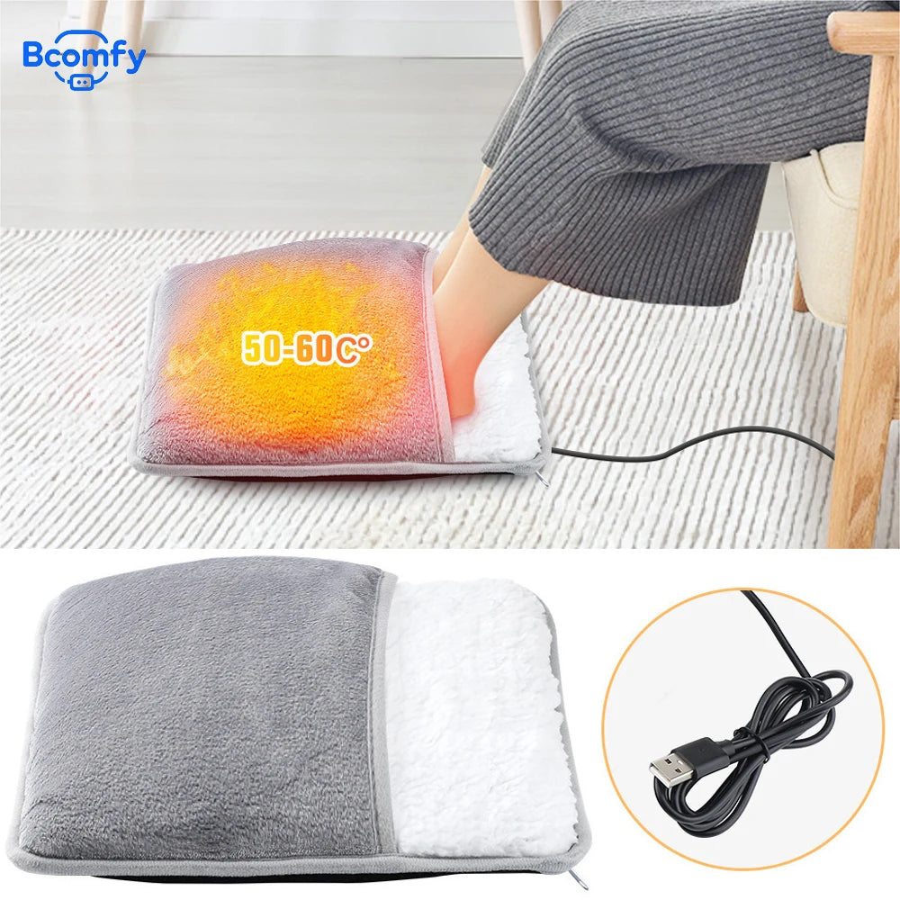 Foot Warmer Winter Electric Heating Pad Soft Flannel Washable Constant Temperature
