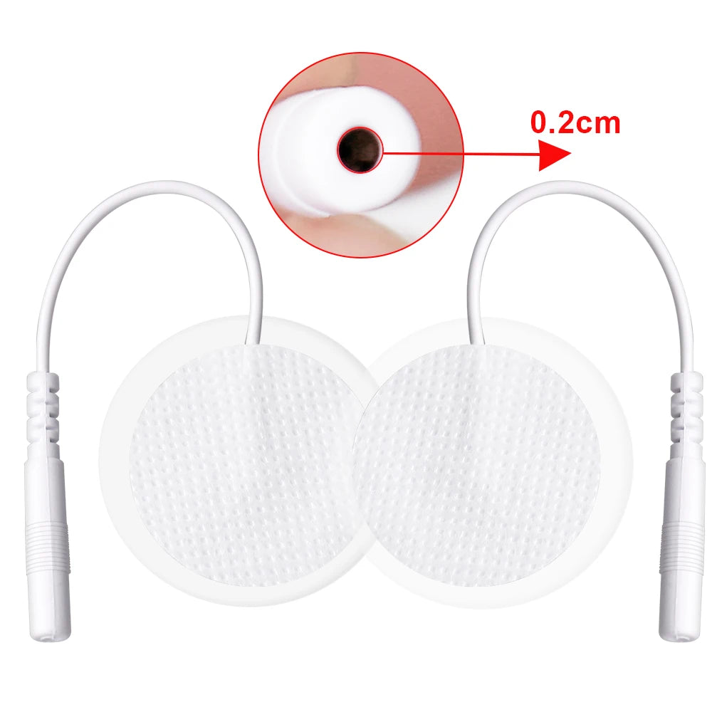 50/100Pcs 3cm Round Electrode Pads For Tens EMS Muscle Stimulator Massager Reusable