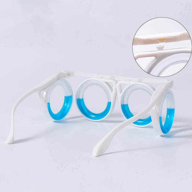 1Pc Anti-Motion Sickness Liquid Glasses Portable Lensless Driving Anti-Sickness For Children Adult