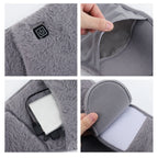 USB Portable Hand Warmer Rechargeable Plush Reusable Electric Heater Home Winter Feet Abdomen