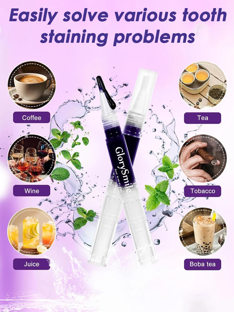Purple Teeth Whitening Pen Stain Remover for a Brighter Smile