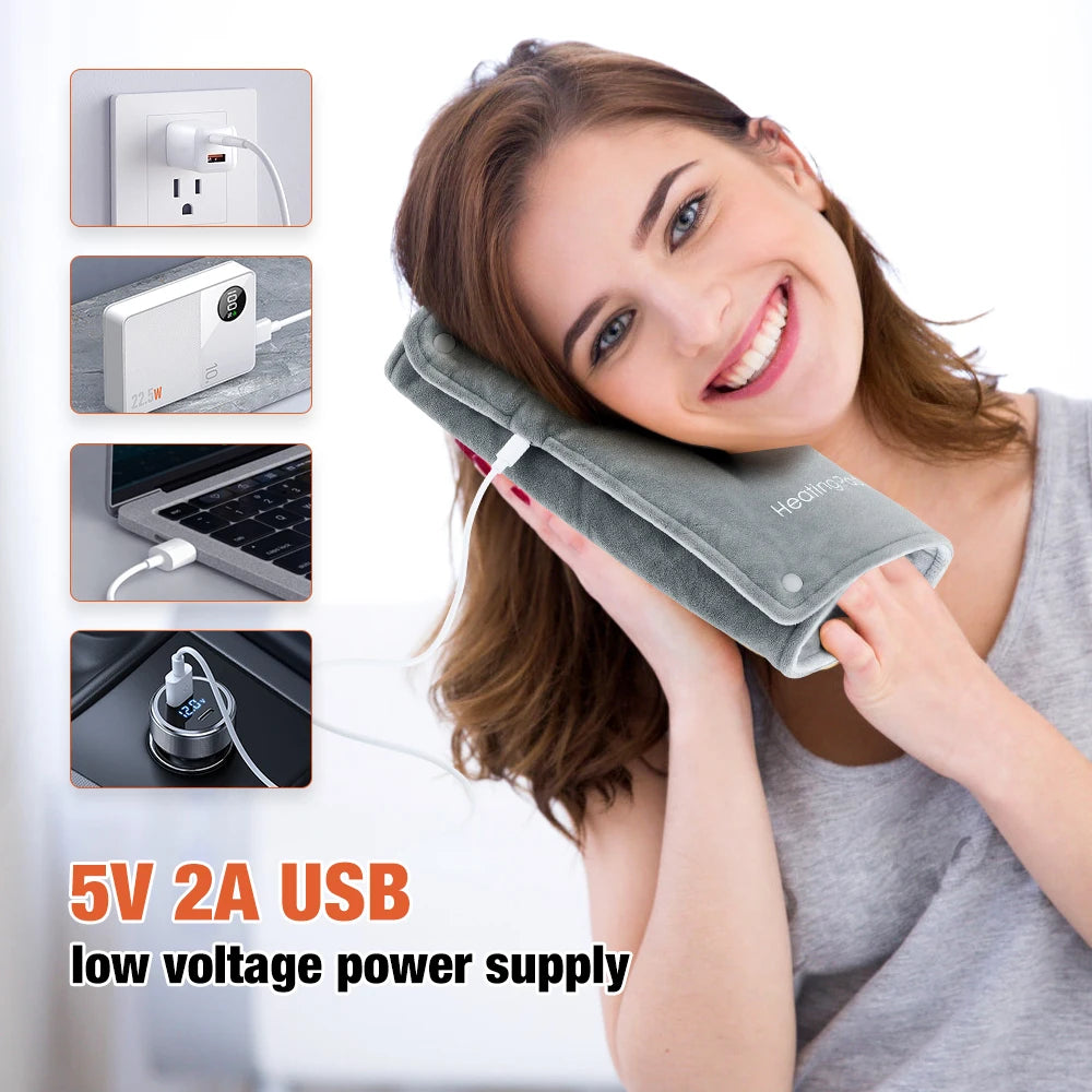 USB Portable Hand Warmer Rechargeable Plush Reusable Electric Heater Home Winter Feet Abdomen
