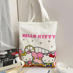  Hello Kitty Large Capacity Canvas Bag Fashion Shoulder Bag Holiday Gift for Girls