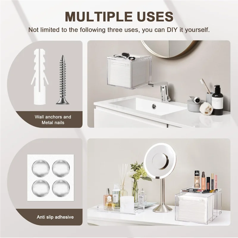 ABUN Clean Skin Club Towel XL Storage Box Dispenser Acrylic