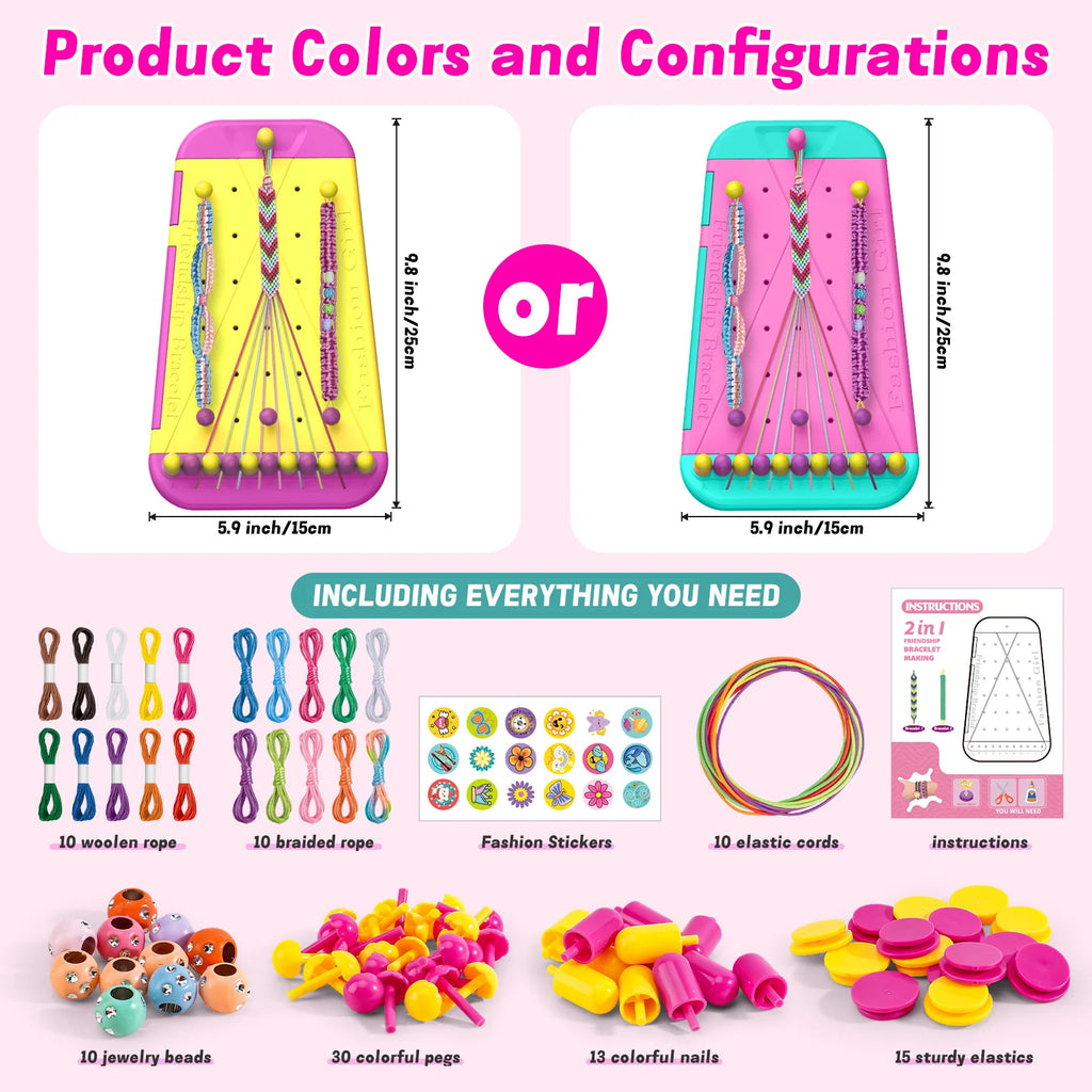 Bracelet Making Kit for Girls Friendship Arts Crafts DIY Jewelry