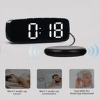 Super Loud Vibrating Alarm Clock with Bed Shaker Multifunctional Dual USB for Heavy Sleeper Deaf Hard of Hearing Snooze
