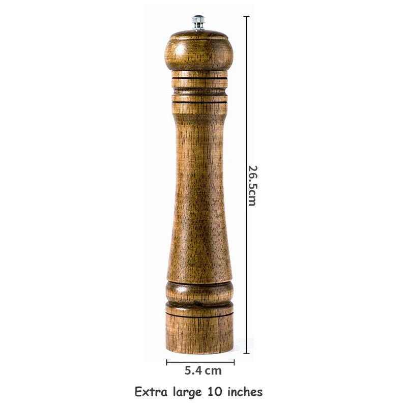 5" 8" 10"  Salt and Pepper Grinder Solid Wood with Strong Adjustable Ceramic Grinder Kitchen Tools