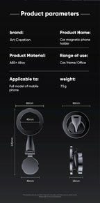 1080 Magsafe Car Cell Phone Holder For iPhone 17 16 Pro Max Plus