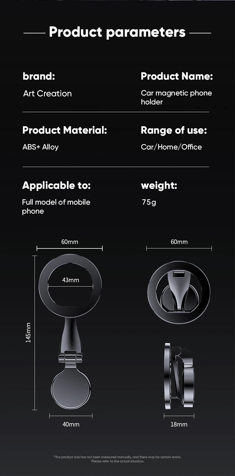 1080 Magsafe Car Cell Phone Holder For iPhone 17 16 Pro Max Plus