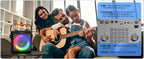 Karaoke Machine with 2 Wireless Microphones Portable Speaker LED Lights Kids Adults