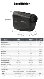 ARTBULL Laser Rangefinder Hunting Outdoor 1300yard 750yard 650m Golf Rangefinder with Flag-Lock Slope Adjusted Distance Meter