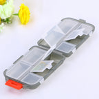 Tcare Portable Pill Case Folding Plastic Empty Drug Organizer Pillbox Travel