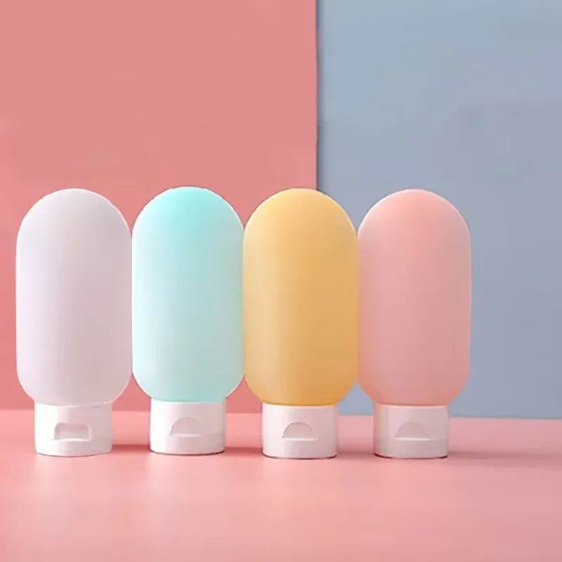 17/4Pcs Travel Bottles Set Leak Proof Refillable Shampoo Conditioner Lotion Liquid Empty