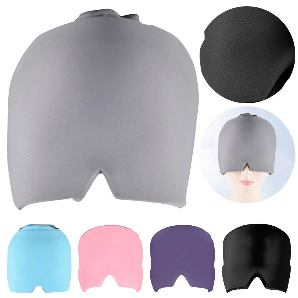 Migraine Relief Hat Cold Compress Therapy Eye Mask For Pressure Relieve Pain