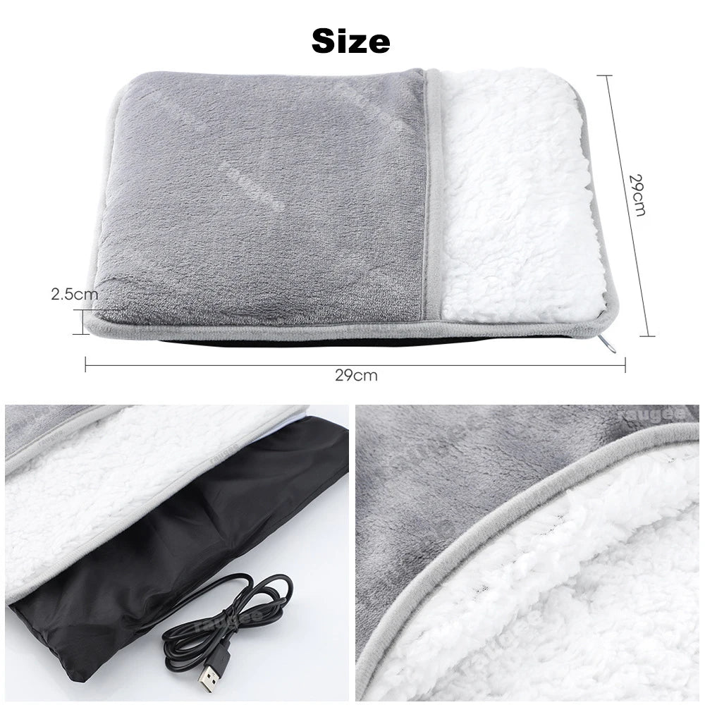 Foot Warmer Winter Electric Heating Pad Soft Flannel Washable Constant Temperature