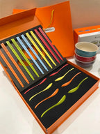 LE CREUSET Rainbow Ceramic Chopsticks Set Gift Box Colorful Tableware Kitchen Dining Accessories