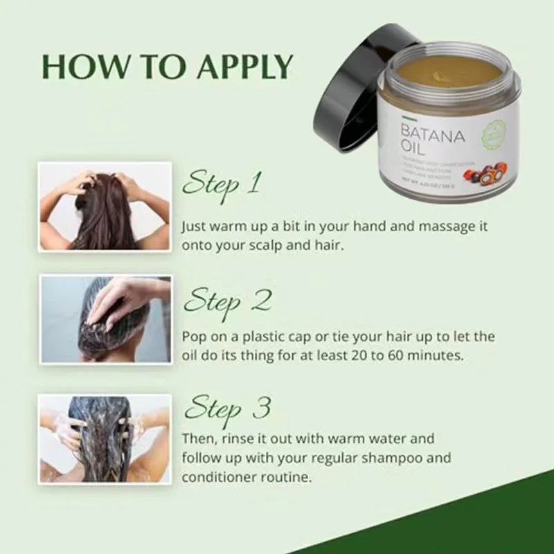 Raw Batana Oil for Hair Growth 100% Natural Prevent Hair Loss Men and Women Increase Hair Thickness and Smoothness