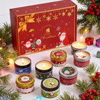 Christmas Scented Candle Set Gift Smokeless Aromatherapy Stonedried Flower Soy Wax