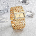 Luxury Noble Gold Ladies Quartz Watch Women's Bracelet