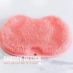Scrubber Shower Massage Pad Silicone Wall Mounted Back Reusable Cleaning Brush Feet Washer Mat