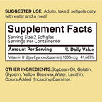 Vitamin B12 for Mood, Brain, Nervous System, Energy, Metabolism, Fatigue, Heart Health